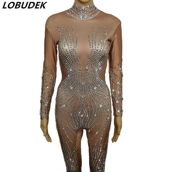 women's jumpsuits & rompers elastic silver rhinestones nude jumpsuit nightclub dj singer performance bodysuit stage wear pole dance cos, Black;white
women's jumpsuits & rompers elastic silver rhinestones nude jumpsuit nightclub dj singer performance bodysuit stage wear pole dance cos, Black;white