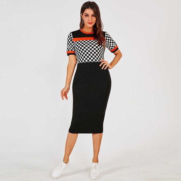 casual dresses arrival ladies summer fashion multicolor stitching high elasticity slim round neck pullover short sleeve long penci, Black;gray
casual dresses arrival ladies summer fashion multicolor stitching high elasticity slim round neck pullover short sleeve long penci, Black;gray