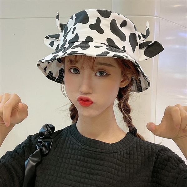 korean women men summer cotton bucket hat milk cow pattern kawaii 3d ox horn ears wide brim sunscreen fisherman cap, Blue;gray
korean women men summer cotton bucket hat milk cow pattern kawaii 3d ox horn ears wide brim sunscreen fisherman cap, Blue;gray