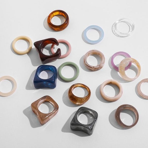 cluster rings 2021 vintage brown resin acrylic square geometric circle round ring set for women girls party wedding jewelry gifts, Golden;silver
cluster rings 2021 vintage brown resin acrylic square geometric circle round ring set for women girls party wedding jewelry gifts, Golden;silver