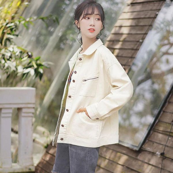 women's jackets denim women 2021 solid color spring autumn coat vintage for jeans single breasted short loose jacket, Black;brown
women's jackets denim women 2021 solid color spring autumn coat vintage for jeans single breasted short loose jacket, Black;brown