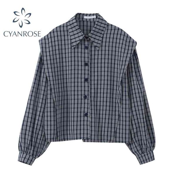 plaid vintage women's cardigan blouses long sleeve lapel korean loose shirts office ladies casual elegant ins blusas 210515, White
plaid vintage women's cardigan blouses long sleeve lapel korean loose shirts office ladies casual elegant ins blusas 210515, White