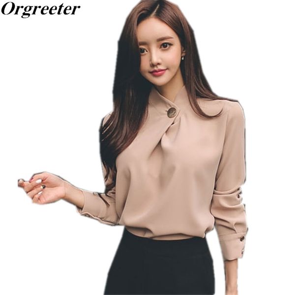 spring long sleeve stand collar chiffon shirts women work wear office ol blouses lady casual pullovers 210525, White
spring long sleeve stand collar chiffon shirts women work wear office ol blouses lady casual pullovers 210525, White