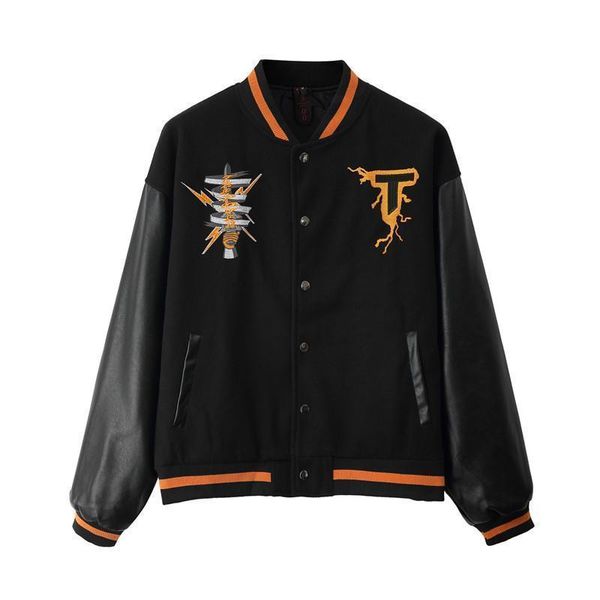 men's jackets street fashion brand suede and leather oversized contrast jacket black cat embroidery stitching baseball hip hop, Black;brown
men's jackets street fashion brand suede and leather oversized contrast jacket black cat embroidery stitching baseball hip hop, Black;brown