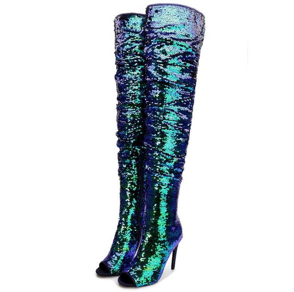 women boots thigh highs skinny booties thin heel over knee high boot ladies party shoes sequin cloth bootie, Black
women boots thigh highs skinny booties thin heel over knee high boot ladies party shoes sequin cloth bootie, Black
