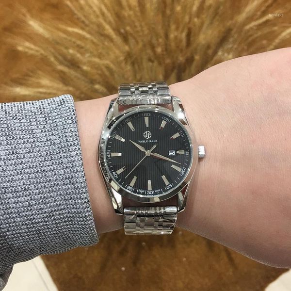 wristwatches pablo raez full stainless steel male watch fashion style calendar quartz man wristwatch business, Slivery;brown
wristwatches pablo raez full stainless steel male watch fashion style calendar quartz man wristwatch business, Slivery;brown