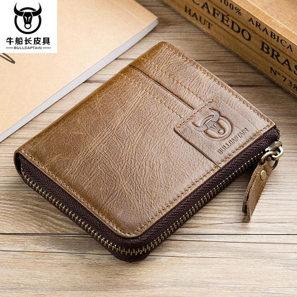 card holders bullcaptain vintage leather trifold wallet men zipper hasp fashion male short wallets holder money bag coin purse, Brown;gray
card holders bullcaptain vintage leather trifold wallet men zipper hasp fashion male short wallets holder money bag coin purse, Brown;gray