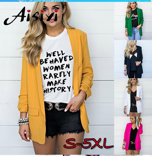 women's suits & blazers aisiyi women elegant blazer pockets single button long sleeve office wear coat outerwear casual jacket upper c, White;black
women's suits & blazers aisiyi women elegant blazer pockets single button long sleeve office wear coat outerwear casual jacket upper c, White;black