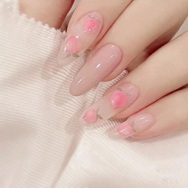 false nails 24pcs almond shape pink with cute peach designs full cover nail art tips press on glue manicure tool, Red;gold
false nails 24pcs almond shape pink with cute peach designs full cover nail art tips press on glue manicure tool, Red;gold