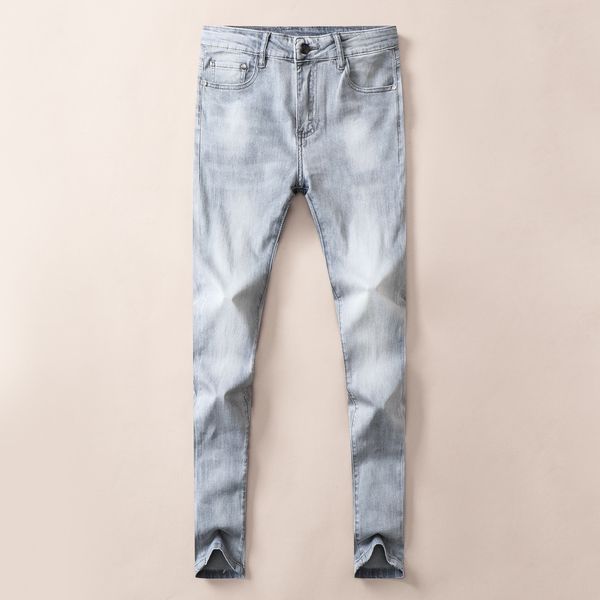 mens designer pure cotton breathable slim-leg casual jeans business style denim pants fashion club clothing sports and leisure skinny holes, Blue
mens designer pure cotton breathable slim-leg casual jeans business style denim pants fashion club clothing sports and leisure skinny holes, Blue
