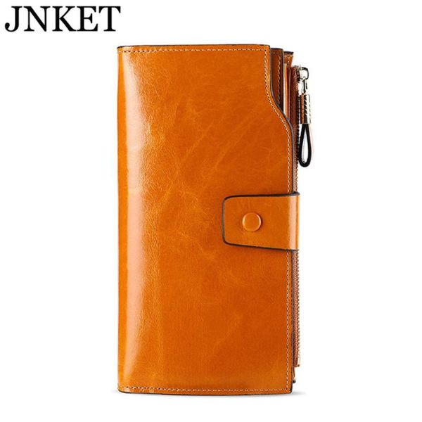 leather handmade rfid anti-theft brush lady purse wax long wallet clutch bag cowhide retro billfold wallets, Red;black
leather handmade rfid anti-theft brush lady purse wax long wallet clutch bag cowhide retro billfold wallets, Red;black