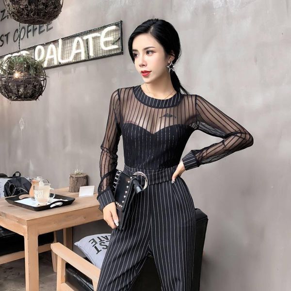 women's jumpsuits & rompers women stripped mesh sleeve sweat heart neck full length high street sequined playsuits 2021 autumn arrival, Black;white
women's jumpsuits & rompers women stripped mesh sleeve sweat heart neck full length high street sequined playsuits 2021 autumn arrival, Black;white