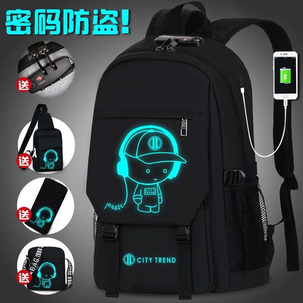 backpack men bookbag back pack luminous male fashion college student korean young schoolbag lapbag 
backpack men bookbag back pack luminous male fashion college student korean young schoolbag lapbag