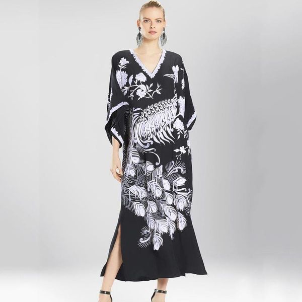 casual dresses embroidered v-neck bats sleeve side split maxi dress long black tunic woman plus size elegant street wear clothes women n1190, Black;gray
casual dresses embroidered v-neck bats sleeve side split maxi dress long black tunic woman plus size elegant street wear clothes women n1190, Black;gray