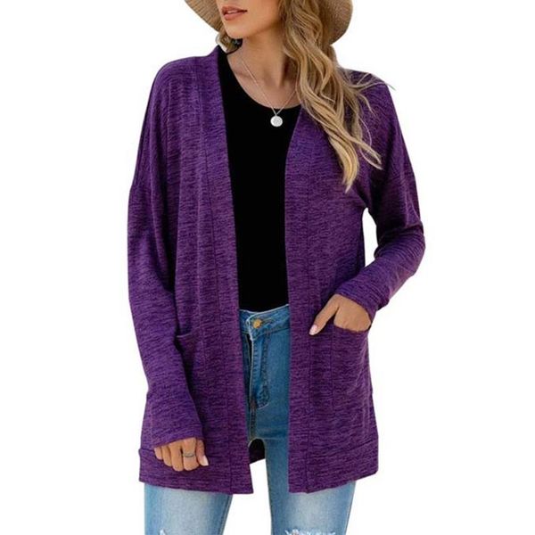 women autumn long sleeve open front cardigan solid color lightweight loose outwear plus size leisure coat streetwear with pocket women', Black;brown
women autumn long sleeve open front cardigan solid color lightweight loose outwear plus size leisure coat streetwear with pocket women', Black;brown