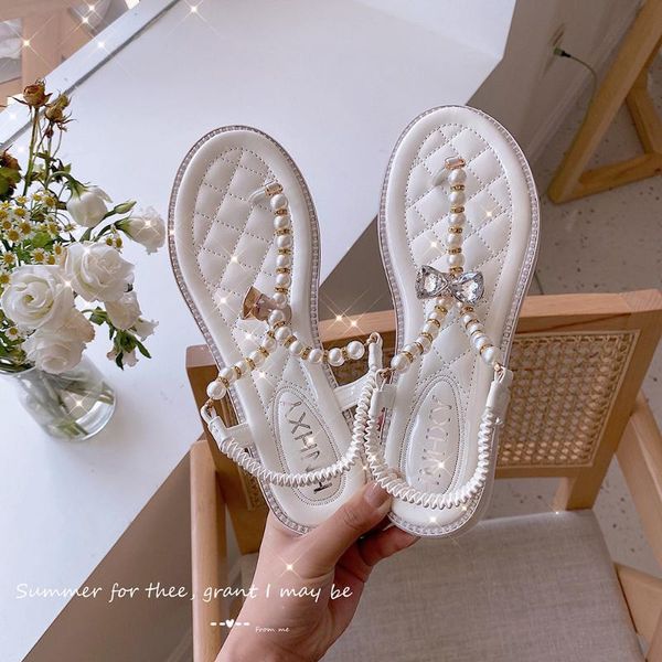sandals summer women's bow woman pearl shoes ladies beach sandalias female black girls brand flats fashion
sandals summer women's bow woman pearl shoes ladies beach sandalias female black girls brand flats fashion