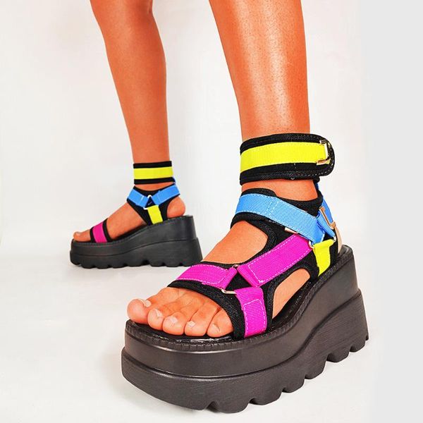 sandals gigifox 2021 gothic style brand cosy summer high heels wedges women casual platform shoes big size 43, Black
sandals gigifox 2021 gothic style brand cosy summer high heels wedges women casual platform shoes big size 43, Black