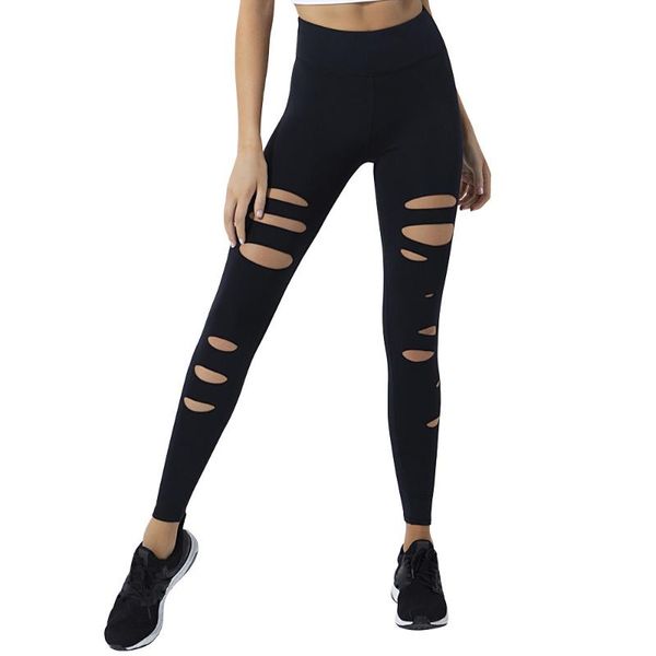 yoga outfits ripped pants, White;red
