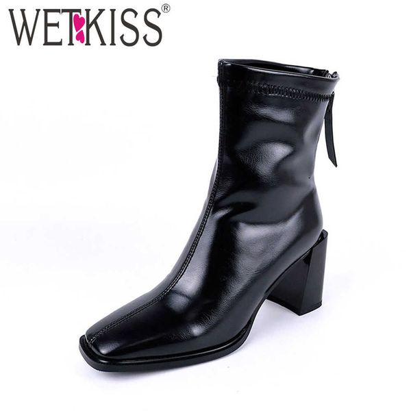 wetkiss women's ankle boots square toe zipper booties square heels autumn winter boots female women shoes fashion arrival 210630, Black
wetkiss women's ankle boots square toe zipper booties square heels autumn winter boots female women shoes fashion arrival 210630, Black