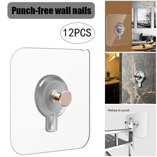 hooks & rails 12pcs adhesive wall screws hanging nails hook self no drilling non-trace kitchen stickers
hooks & rails 12pcs adhesive wall screws hanging nails hook self no drilling non-trace kitchen stickers