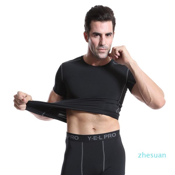 new fashion fitness training short-sleeved yoga wear elastic compression quick-drying t-shirt sports running men's basketball wear, White;black
new fashion fitness training short-sleeved yoga wear elastic compression quick-drying t-shirt sports running men's basketball wear, White;black