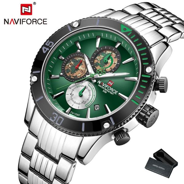 wristwatches 2021 sports watch men luxury naviforce army green wristwatch stainless steel strap business casual male reloj waterproof, Slivery;brown
wristwatches 2021 sports watch men luxury naviforce army green wristwatch stainless steel strap business casual male reloj waterproof, Slivery;brown