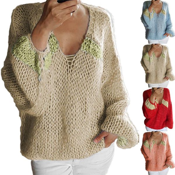 women's sweaters womens ladies v-neck long sleeve pullover jumper winter baggy sweater shirts fall 2021 women clothing, White;black
women's sweaters womens ladies v-neck long sleeve pullover jumper winter baggy sweater shirts fall 2021 women clothing, White;black