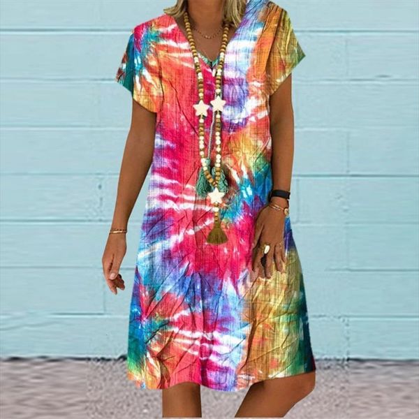 4 plus size boho womens dress colorful print short sleeves v neck casual summer dresses sukienka, Black;gray
4 plus size boho womens dress colorful print short sleeves v neck casual summer dresses sukienka, Black;gray