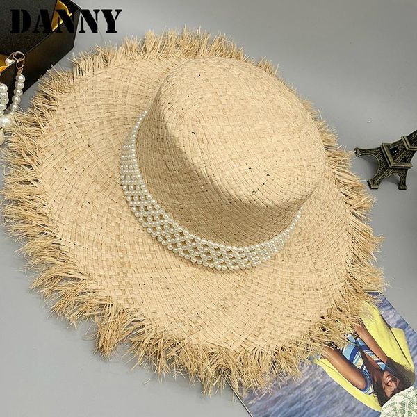 wide brim hats summer women's panama straw hat dome solid color beach vacation pearl raffia sun french, Blue;gray
wide brim hats summer women's panama straw hat dome solid color beach vacation pearl raffia sun french, Blue;gray