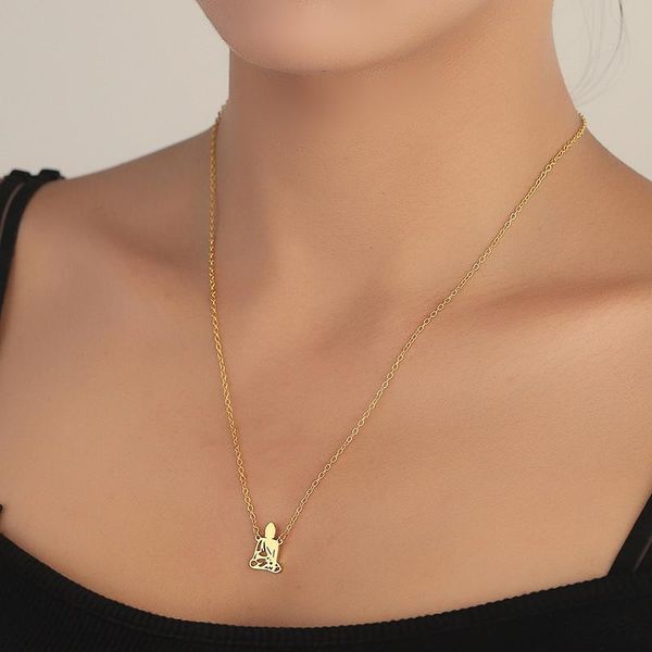 chains stainless steel meditation buddha pendant necklaced sincere buddhism accessories guardian jewelry gift, Silver
chains stainless steel meditation buddha pendant necklaced sincere buddhism accessories guardian jewelry gift, Silver