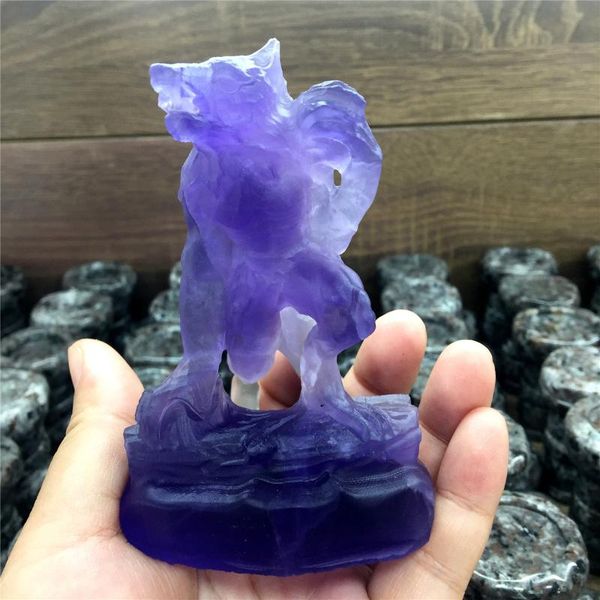 decorative objects & figurines 1pcs cute natural colorful fluorite crystal hand - carved cartoon animal wolf wang qiang big home decor chris
decorative objects & figurines 1pcs cute natural colorful fluorite crystal hand - carved cartoon animal wolf wang qiang big home decor chris