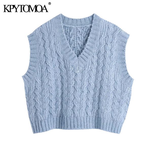 women sweet fashion oversized cable-knit vest sweater vintage v neck sleeveless female waistcoat chic 210416, White;black
women sweet fashion oversized cable-knit vest sweater vintage v neck sleeveless female waistcoat chic 210416, White;black