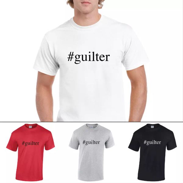 #guilter guilter funny mens hashtag short sleeve cotton t-shirt, White;black
#guilter guilter funny mens hashtag short sleeve cotton t-shirt, White;black