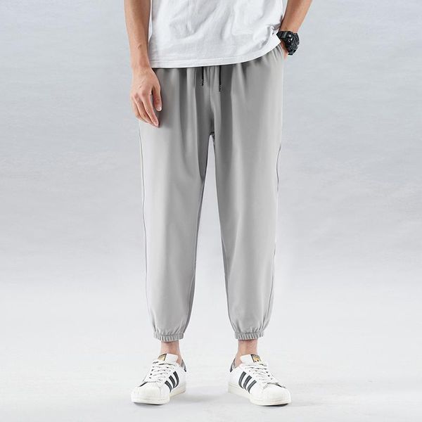 boys' nylon four side spring summer korean casual pants men's ice silk leggings 9-point sweatpants loose and trendy trousers, Black
boys' nylon four side spring summer korean casual pants men's ice silk leggings 9-point sweatpants loose and trendy trousers, Black