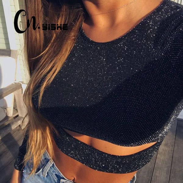 cnyishe spring soild hollow out cropped t-shirt women tees fashion regular long sleeve slim women t-shirts blusas 210419, White 
cnyishe spring soild hollow out cropped t-shirt women tees fashion regular long sleeve slim women t-shirts blusas 210419, White