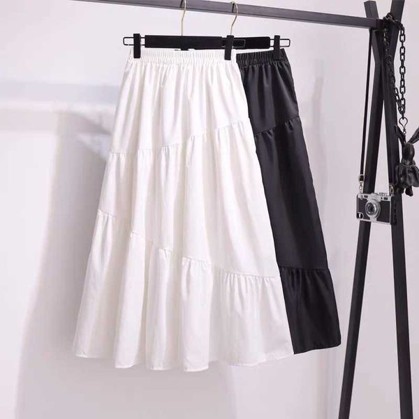skirt white female summer 2021 korean high waist medium length a-line elastic fairy long, Black
skirt white female summer 2021 korean high waist medium length a-line elastic fairy long, Black