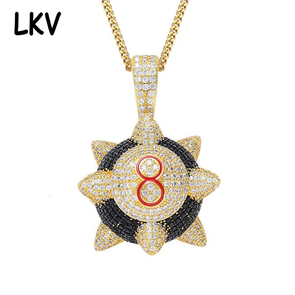 ins net red 8-character meteor hammer pendant with three-dimensional zircon hiphop personality necklace accessories, Silver
ins net red 8-character meteor hammer pendant with three-dimensional zircon hiphop personality necklace accessories, Silver