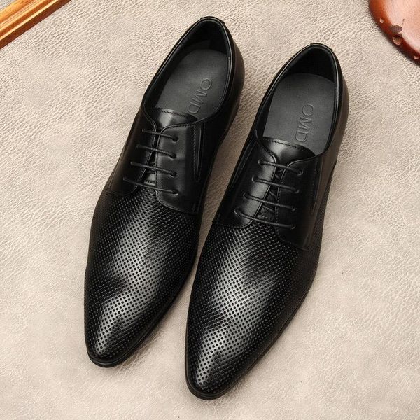 dress shoes genuine leather men formal handmade lace up pointed toe breathable business oxford wedding party for g40, Black
dress shoes genuine leather men formal handmade lace up pointed toe breathable business oxford wedding party for g40, Black