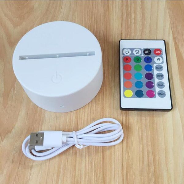 4 pcs 3d led lamp bases 3ds acrylic night light base 7 color-adjust remote control holder lighting accessories wholesale with usb cable
4 pcs 3d led lamp bases 3ds acrylic night light base 7 color-adjust remote control holder lighting accessories wholesale with usb cable