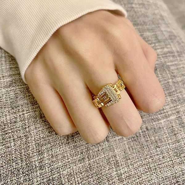 earrings & necklace golden belt buckle chain rings vintage punk zircon ring for fashion women adjustable female luxury charm jewelry gift e8, Silver
earrings & necklace golden belt buckle chain rings vintage punk zircon ring for fashion women adjustable female luxury charm jewelry gift e8, Silver
