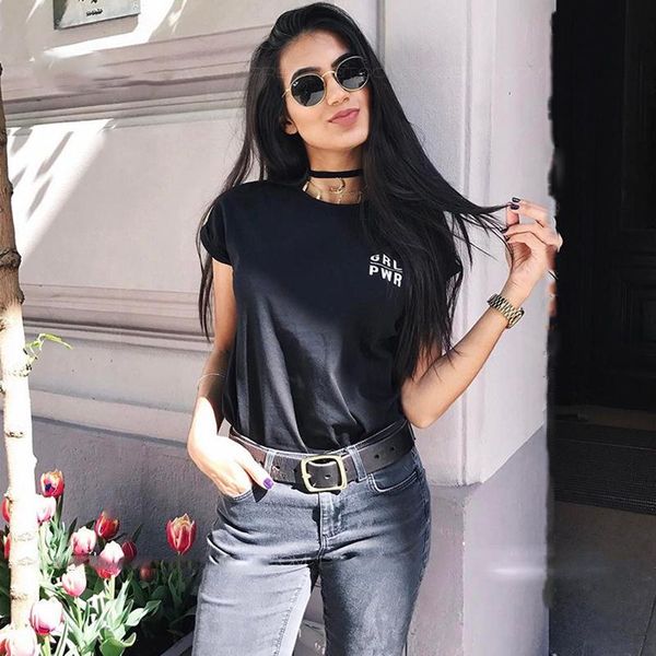 women's t-shirt girl power slogan graphic print feminist tees shirts women casual cotton tee black magic melanin t, White
women's t-shirt girl power slogan graphic print feminist tees shirts women casual cotton tee black magic melanin t, White