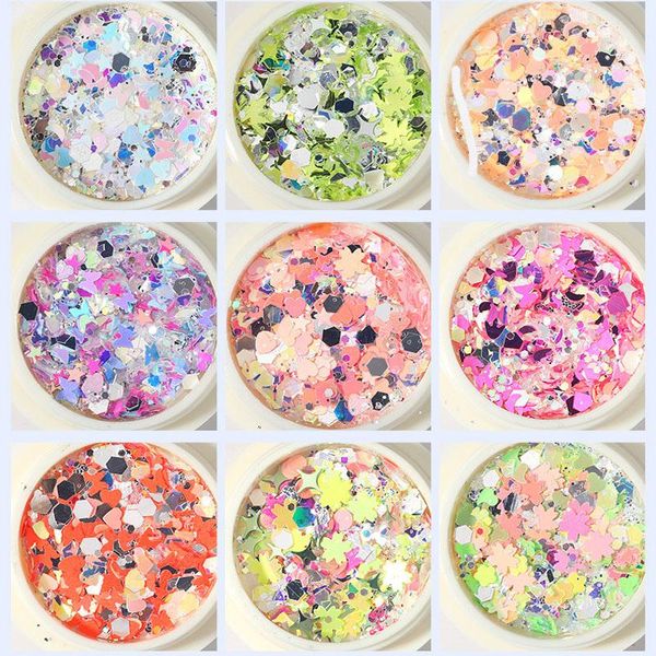 nail glitter 1pc sparkly sequins 3d holographic butterfly maple heart mixed shaped laser flakes manicure diy supplies, Silver;gold
nail glitter 1pc sparkly sequins 3d holographic butterfly maple heart mixed shaped laser flakes manicure diy supplies, Silver;gold