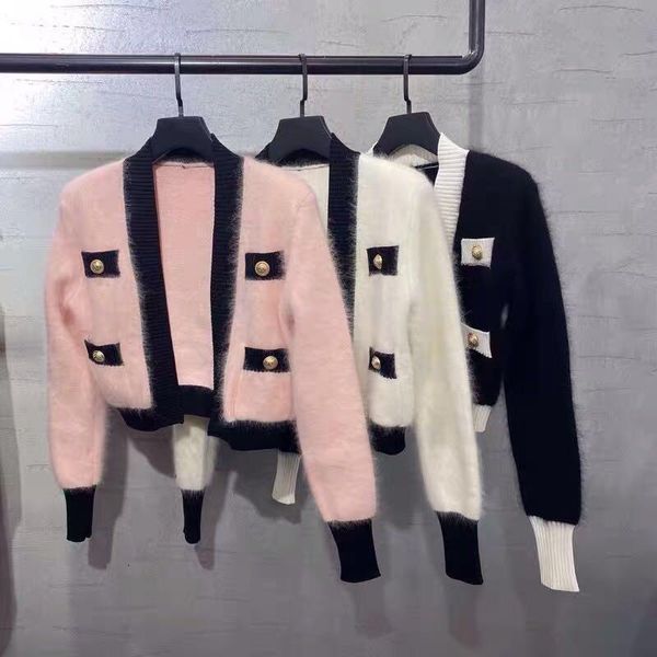 women's jackets fake mink fur cardigan short jacket women elegant v-neck button up knitting clothes autumn winter coat sweater outwear, Black;brown
women's jackets fake mink fur cardigan short jacket women elegant v-neck button up knitting clothes autumn winter coat sweater outwear, Black;brown