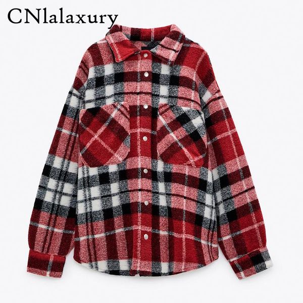 women's jackets streetwear women woolen plaid coats 2021 fashion ladies turn down collar shirt jacket causal female chic button pocket, Black;brown
women's jackets streetwear women woolen plaid coats 2021 fashion ladies turn down collar shirt jacket causal female chic button pocket, Black;brown