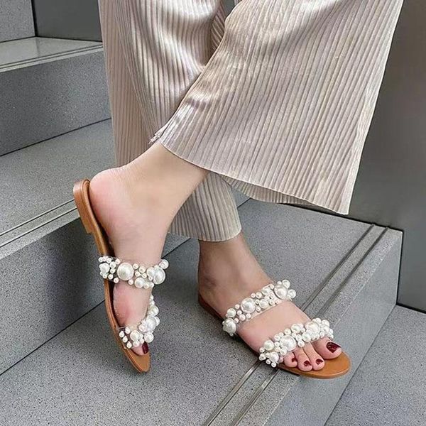 slippers fashion pearl flat sandals women pvc transparent non-slip besch woman summer outdoor casual slides plus size 43, Black
slippers fashion pearl flat sandals women pvc transparent non-slip besch woman summer outdoor casual slides plus size 43, Black