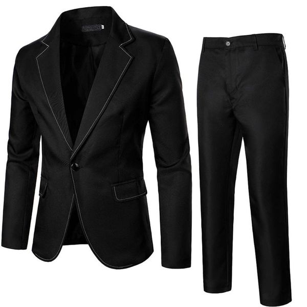 jogging clothing men's winter dress welcome banquet high-end suit social jacket and trousers two-piece fashion, Black;red
jogging clothing men's winter dress welcome banquet high-end suit social jacket and trousers two-piece fashion, Black;red