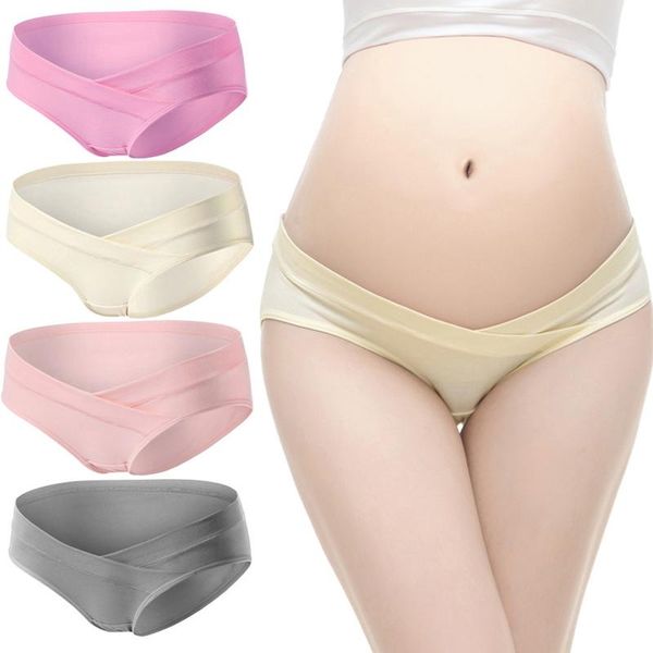 women's panties 4pcs women's lingerie pregnant women solid color briefs cross low waist support traceless underwear, Black;pink
women's panties 4pcs women's lingerie pregnant women solid color briefs cross low waist support traceless underwear, Black;pink