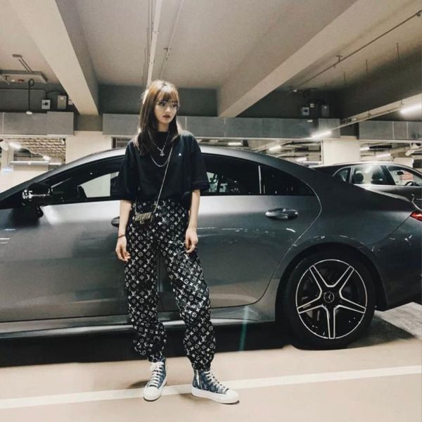 classic presbyopic full printed logo trousers summer thin loose luxury trendy men's pants casual female students women's leggings, Black
classic presbyopic full printed logo trousers summer thin loose luxury trendy men's pants casual female students women's leggings, Black