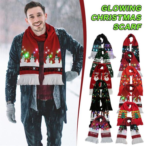 scarves merry christmas scarf for women led light-up neckerchief foulard femme winter shawls and wraps, Blue;gray
scarves merry christmas scarf for women led light-up neckerchief foulard femme winter shawls and wraps, Blue;gray