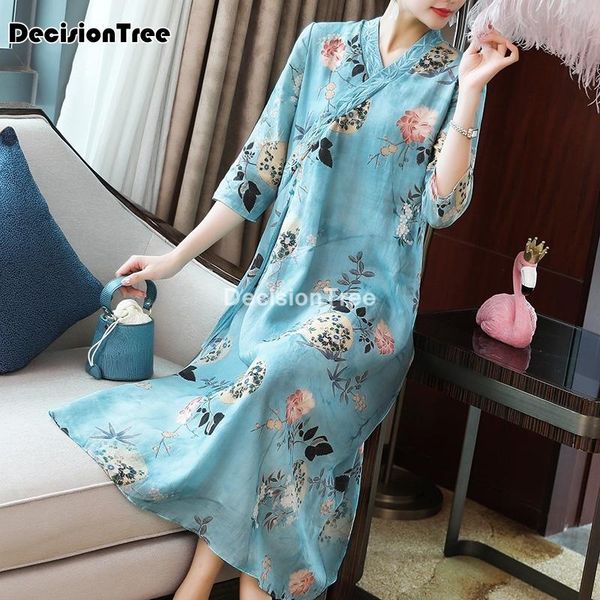 chinese traditional qipao dress floral printing loose hanfu clothing style half sleeve v neck cheongsam robe ethnic, Red
chinese traditional qipao dress floral printing loose hanfu clothing style half sleeve v neck cheongsam robe ethnic, Red